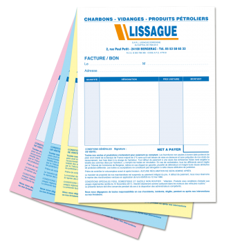 Liasses 4 feuillets format A4 Autocopiant