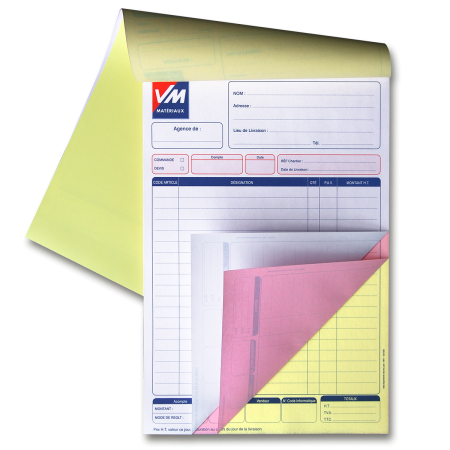 Maxi Carnets 50 liasses 3 feuillets A4 - Imprimerie Charron